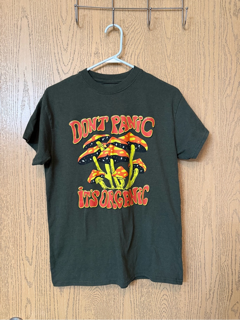 Don't Panic It's Organic Graphic Tee - Dark Green